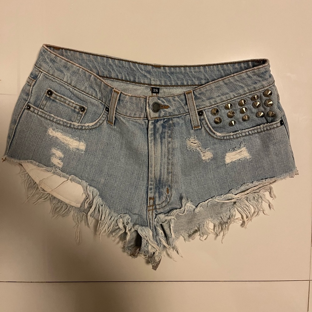 LF, Carmar Denim Shorts W/ Studs